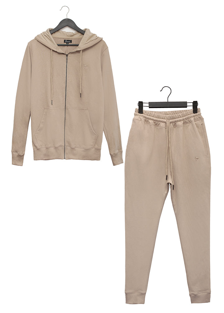 HOODIE  AND JOGGER- BEIGE