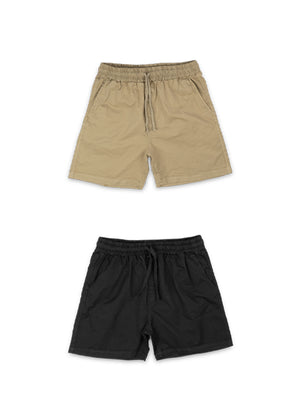 PACK SHORT DRILL- beige, negro